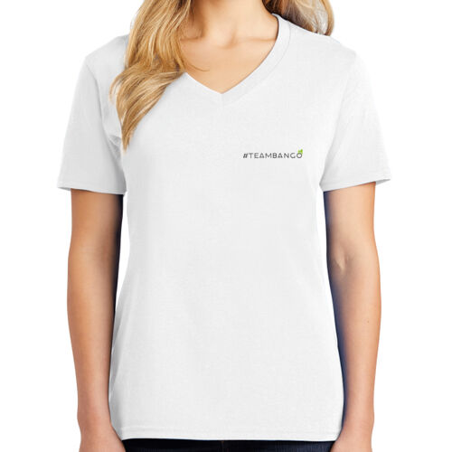 Bango is Better  (No Min)  - Ladies Core Cotton V Neck Tee Thumbnail