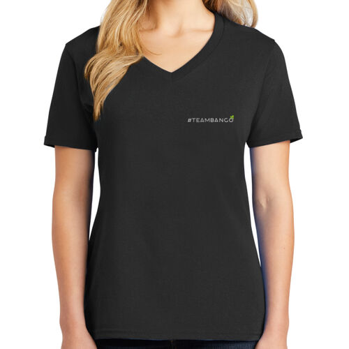 Love What you Eat (No Min)  - Ladies Core Cotton V Neck Tee Thumbnail